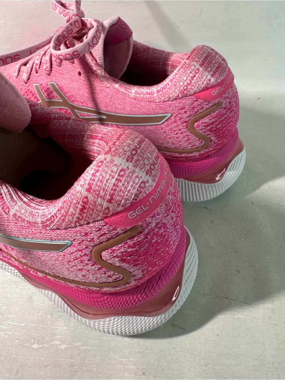 ASICS Gel Nimbus 24 LE Pink Rose Gold Women's  Size 8.5 Special Ed - Picture 15 of 16